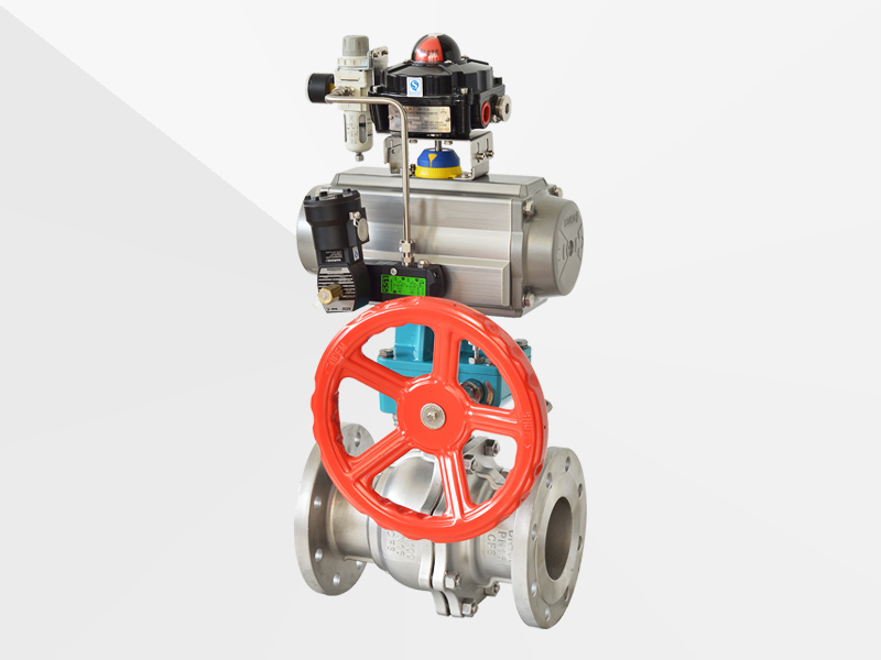 氣動帶手動球閥