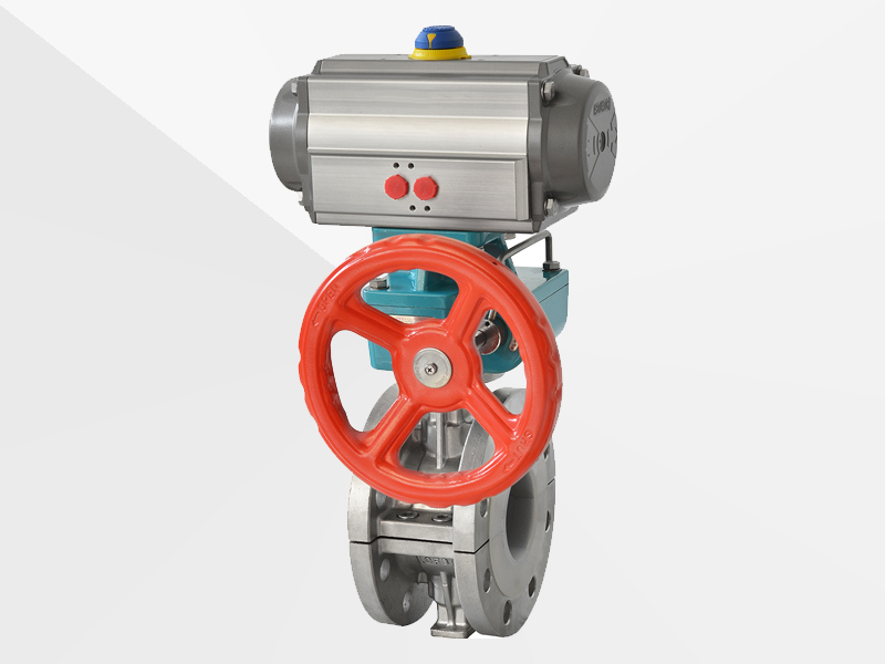 氣動(dòng)帶手動(dòng)蝶閥